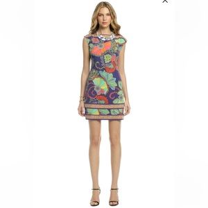 TRINA TURK “Felana” Floral Colorblock Print Sleeveless Sheath Mini Dress